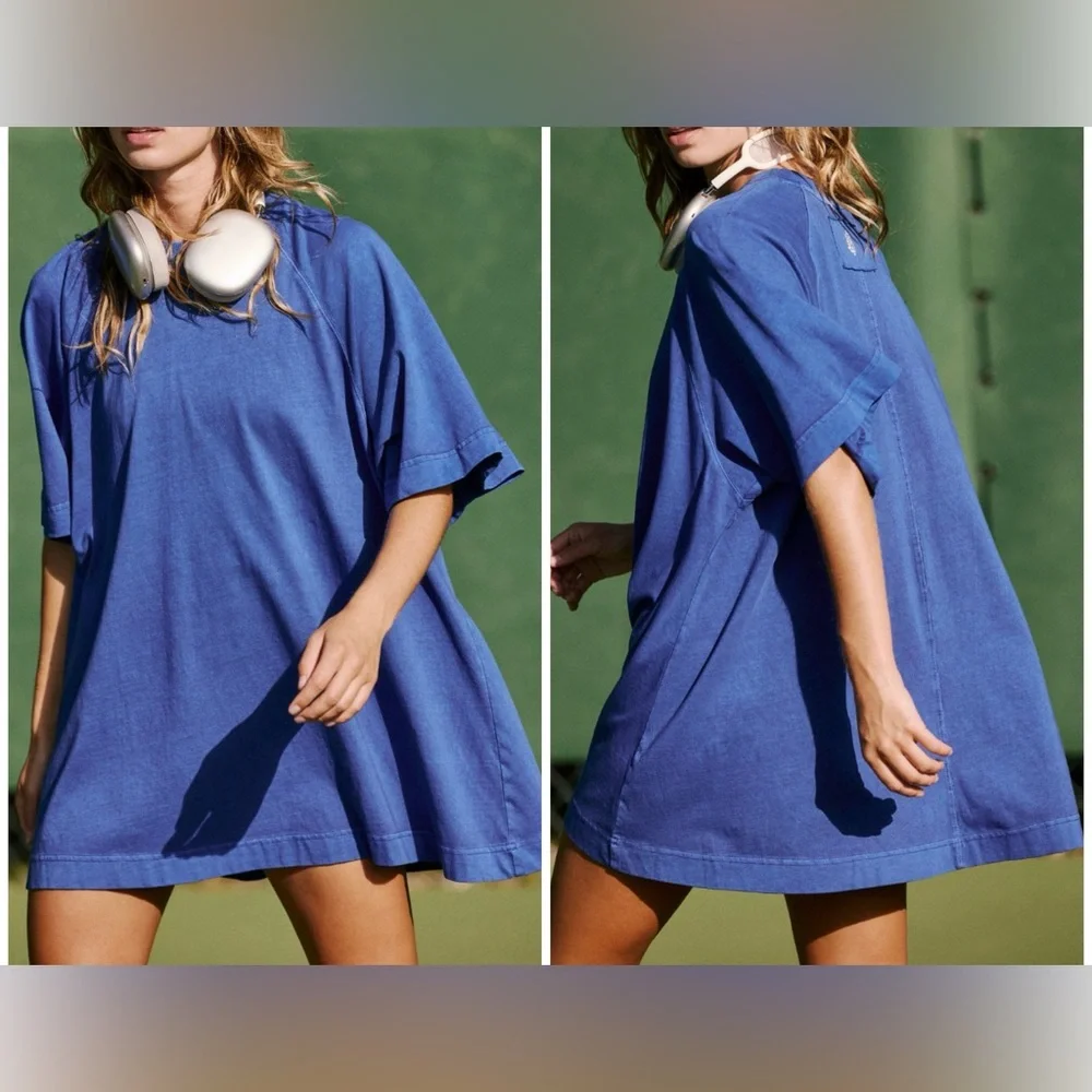 NWOT Free People FP Movement Icon Tee - ultra indigo blue - XS